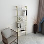 Hanah Home Estantería Piante Blanco y Dorado